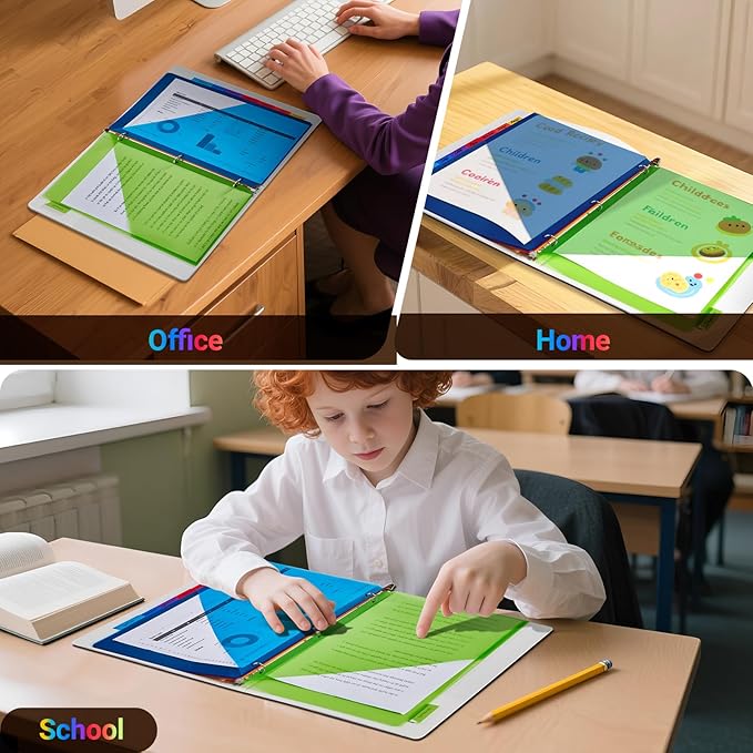 8-Tab Dividers for 3-Ring Binders, 8 Counts Dividers with 2 Pockets, Insertable 8 Tabs Binder Divider for 1/2''/1''/2''/3'' inch Binders, 8 Colors (1)