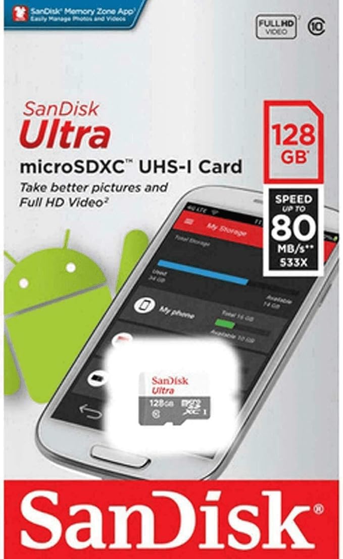 SanDisk Ultra SDSQUNS-128G-GN6MN 128GB 80MB/s UHS-I Class 10 microSDXC Card