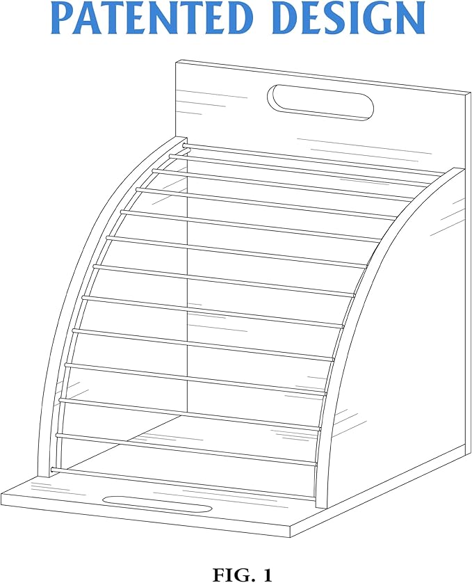 HULISEN Clipboard Holder, Wooden Clipboard Organizer with Raised Side Panel, Clip Board Storage Rack for Classroom and Office, Clip Boards not Included