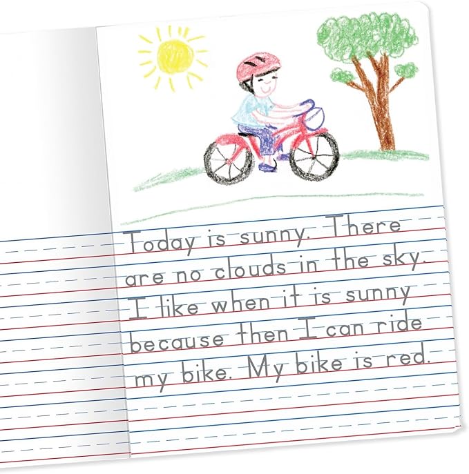 Mead Primary Journal, Half Page Ruled, Grades K-2, 7 1/2" x 9-3/4", 100 Sheets, Color Will Vary (10297)