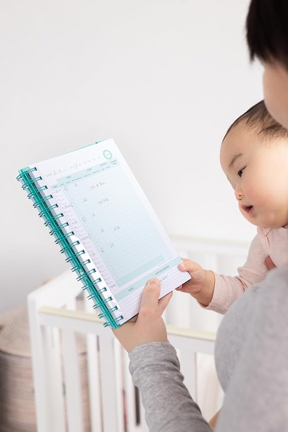 Pearhead Baby’s Daily Log Book, 50 Easy to Fill Pages to Track and Monitor Your Baby’s Schedule, Baby Care Planner for Newborns, Nursing, Sleep, Feeding, Diapers, Pumping, Gift for New Moms
