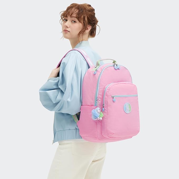 Kipling Women's Seoul Fc 15" Laptop Backpack, Durable, Roomy with Padded Shoulder Straps, Built-In Protective Sleeve