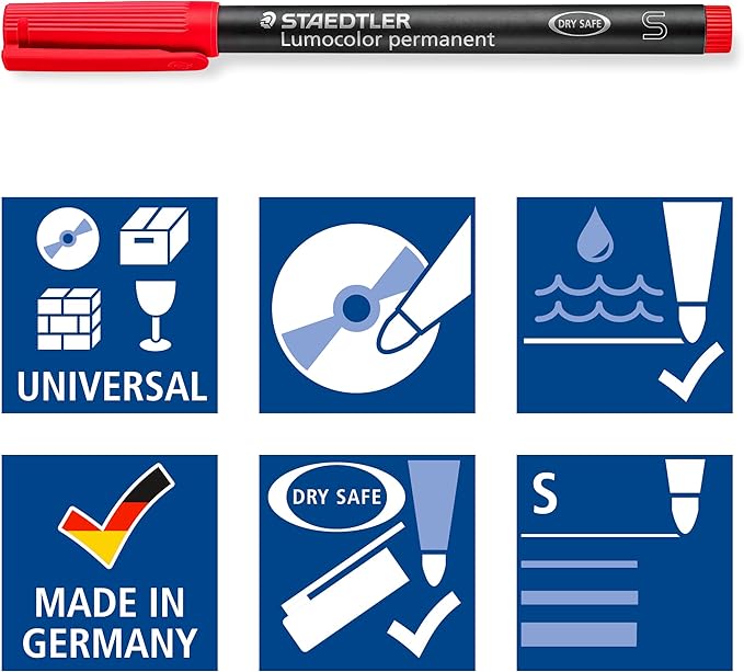 Staedtler Permanent Markers (STD313WP4A6), Pack of 4 pens
