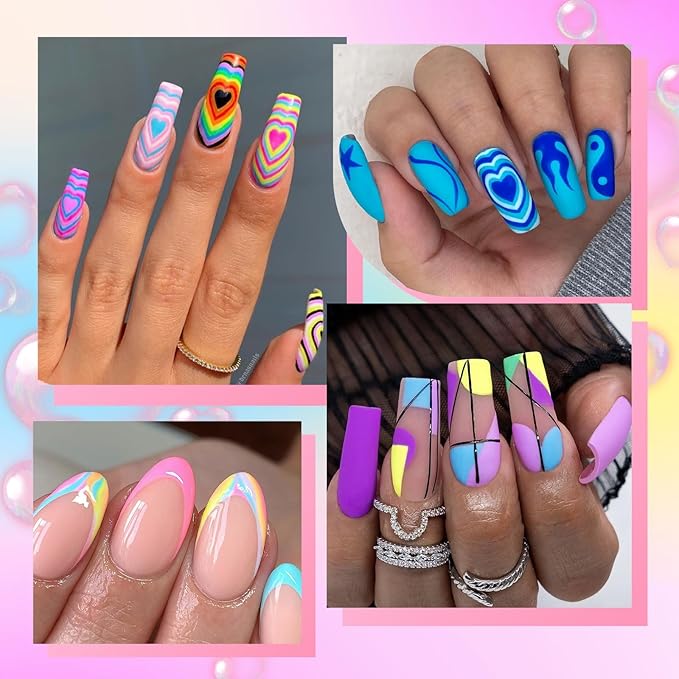 24 Colors Nail Art Pens Set,0.5 MM Nail Polish Pens Set Drawing Painting Point Liner Acrylic Painted Pen Graffiti Nail Dotting Pen Liner Brush for DIY Nail Art Beauty Adorn Manicure Tools