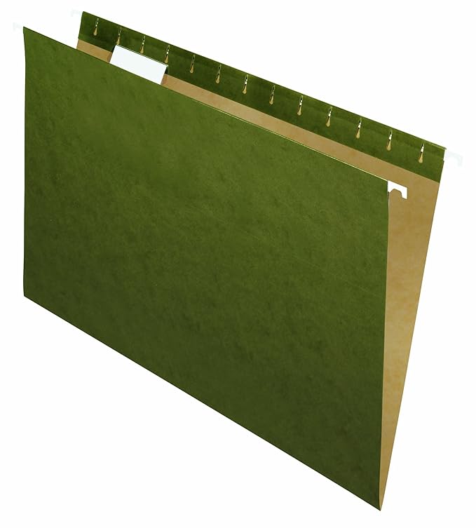 Island Hanging File Folder 1/5 Cut, Legal Size, Standard Green, 25 Count (373 1/5)
