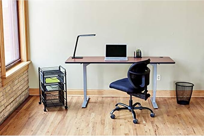 Safco Onyx Rolling File Cart with Large File Drawer and 2 Supply Drawers, Fits Letter-Size Hanging Folders, Durable Steel Construction