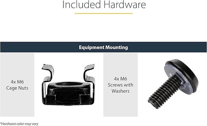 StarTech.com 1U Server Rack Shelf - Universal Vented Rack Mount Cantilever Tray for 19" Network Equipment Rack & Cabinet - Heavy Duty Steel - Weight Capacity 44lb/20kg - 7" Deep Shelf (CABSHELF1U7V)