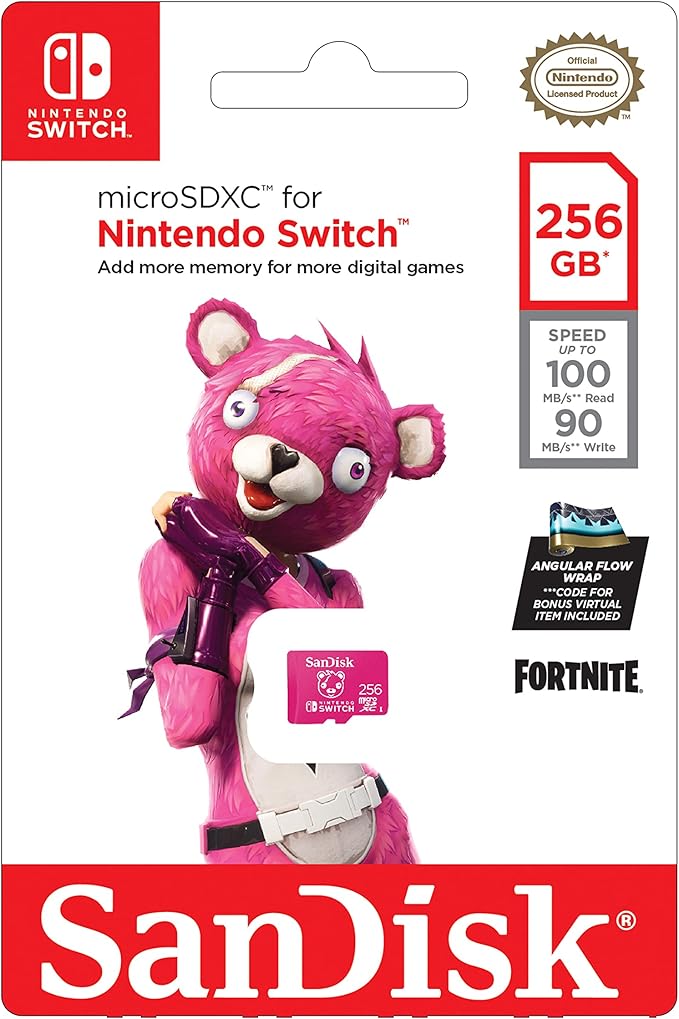 SanDisk 256GB microSDXC Card Licensed for Nintendo Switch, Fortnite Edition - SDSQXAO-256G-GN6ZG