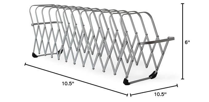 LEE Flexifile Expandable Collator to Organizer, 12 Sections, Letter to Legal Size Files, 6" X 6.75" X 10.5", Silver