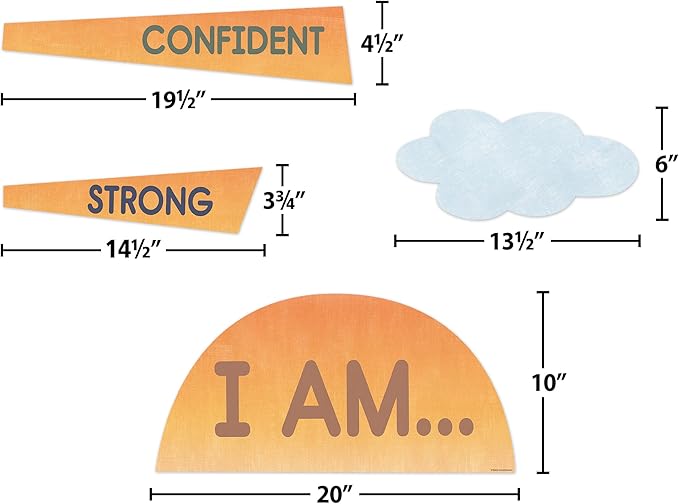 Teacher Created Resources Moving Mountains Road Trip Sun Positive Affirmations Bulletin Board (TCR9223)