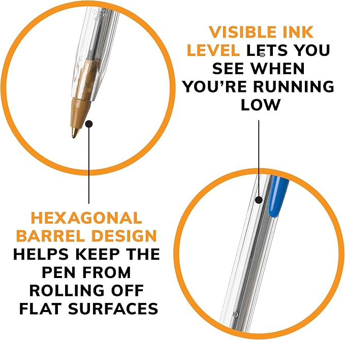 BIC Ballpoint Pen, Medium Point, Blue | Cristal Xtra Smooth | 1.0mm | 10-Count | Pack of 2