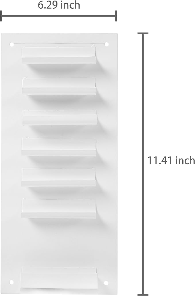 MyGift MyGit Whiteboard Marker Holder Wall Mounted White 7 Slot Dry Erase Marker Holder and Organizer for Wall for Classroom Office or Home