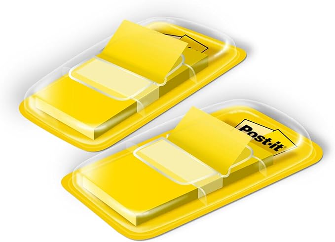 Post-it Flags, 1 in. Wide, 100/per Pack, Canary Yellow (680-YW2)- 24 Pack