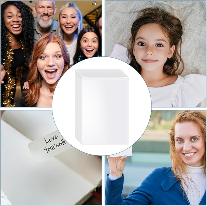 50 Sheets 3x5inch Self Seal Laminating Pouches Self Adhesive Laminating Sheet No Laminating Machine Needed for Photos Index Cards (3x5inch)