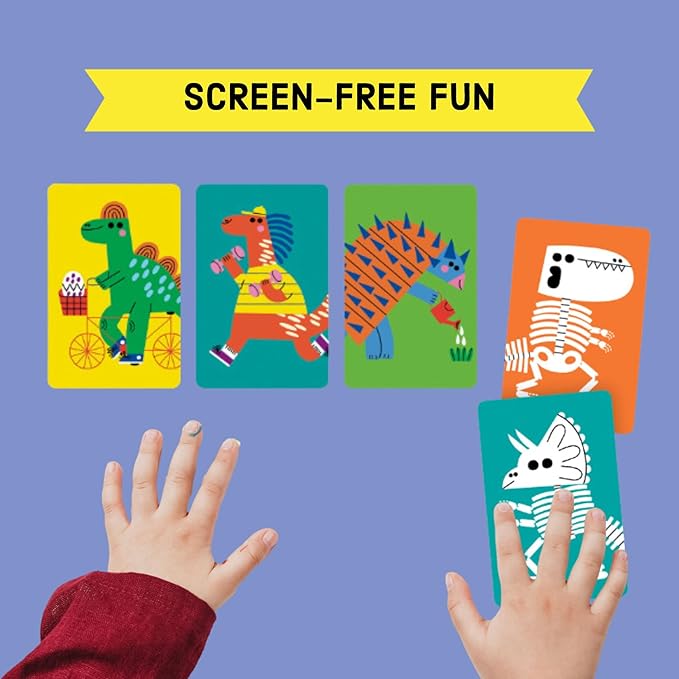 Mudpuppy Dino Slaps! ā Dinosaur Version of Classic Kids Slap Jack Card Game with Cute Illustrations of Dinosaurs for Children Ages 4 and Up, 2-4 Players