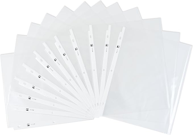 Charles Leonard Sheet Protectors, Top Loading with Binder Holes, 2 Mils Economy Weight, Letter Size, Clear, 15-Pack (48115)