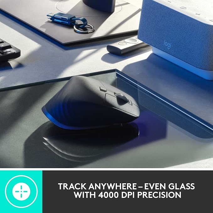 Logitech MX Mechanical Full-Size Illuminated Wireless Keyboard, Linear, and MX Master 3S Performance Wireless Bluetooth Mouse Bundle, macOS, Windows, Linux, iOS, Android