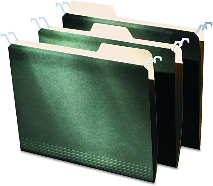 Find It Hanging File Folders for Filing Cabinet Storage - Pack of 20, Letter-Sized File Folder Set for Documents and Valuables - Filing Products for Organization, Back to School Supplies, Green