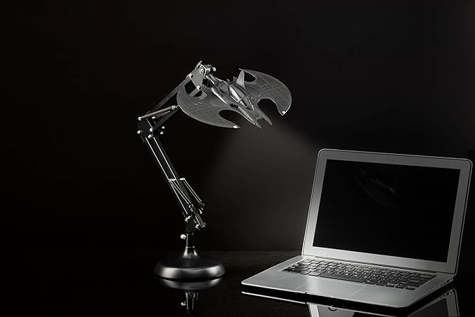 Batman Officially Licensed DC Comics Posable Desk Light USB Powered Lamp with Adjustable Arm Sleek Black Design - Bedrooms, Offices, Gaming Room and Batcaves | Paladone