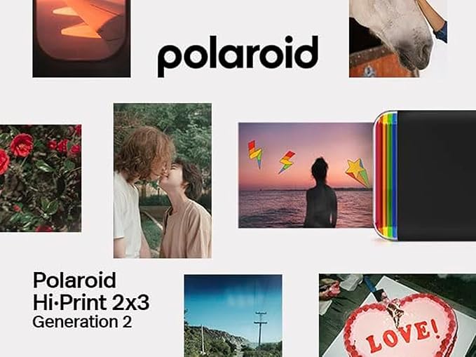 Polaroid Hi Print 2x3 Paper Cartridge, Peel and Stick, 1 Pack (20 Photos) with a Microfiber Cleaning Cloth