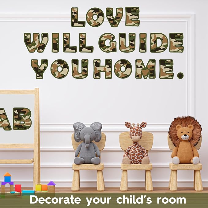 150PCS Large 6" Bulletin Board Letters Set, Camouflage Themed Classroom Alphabet Cutout Letter for Bulletin Board Display Home School, A Great Helper to Inspire Students' Learning Interest