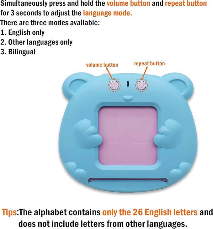 MAYAPHILOS German and English Bilingual Pocket Speech with 510 Sight Words, German Language Learning Toys for Kids, Audible Talking Flashcards, Toddlers' Sensory Preschool Educational Birthday Gifts