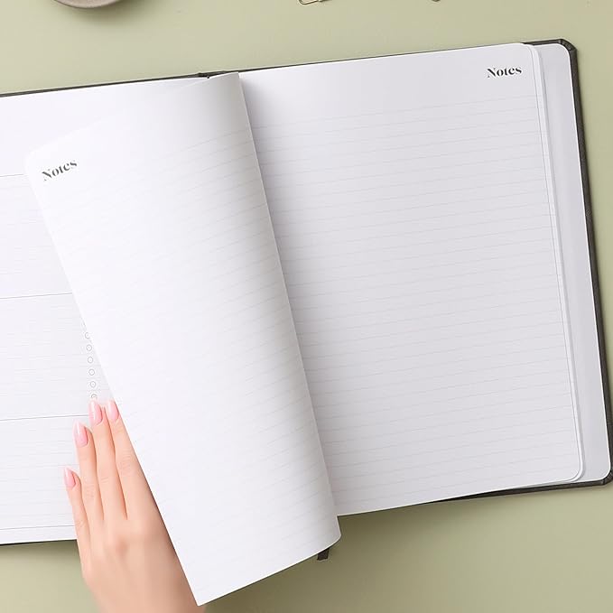 Blue Sky Everygirl Undated Planner, Weekly & Monthly Layout, Bookbound, Flexible Cover, Goal Setting and Time Management Organizer (Gray, 8" x 10")