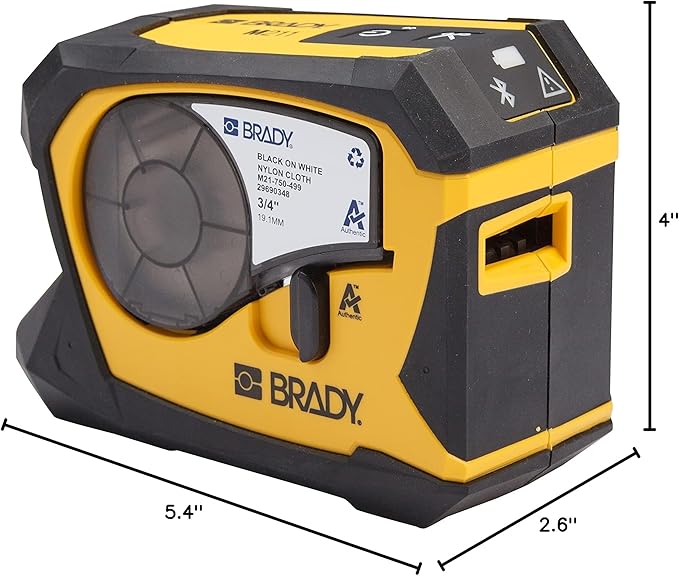 Brady M211 Portable Bluetooth Label Printer Kit (M211-KIT), Yellow/Black