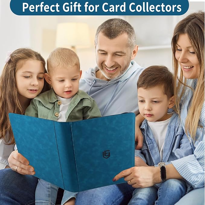 1024 Pocket Card Binder,16 Pocket Trading Card Binder,Side Loading Collectible Card Albums for MTG, for TCG Football, Sports, Game Cards Blue