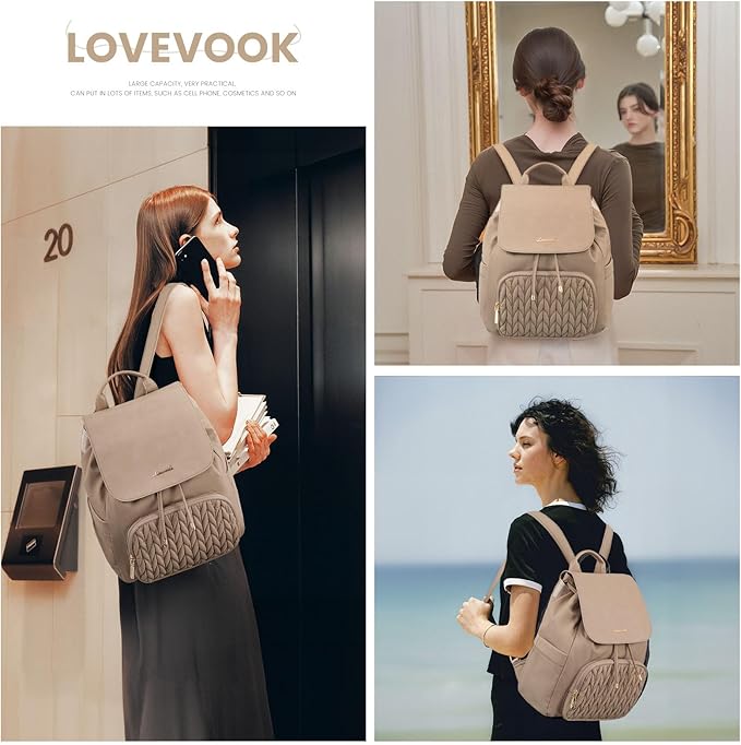 LOVEVOOK Backpack Purse for Women,Small Backpack for Women for Travel Work,Cute Backpack Daypack With Anti-theft Pocket,Fashion Ladies Backpack for Daily College Shopping