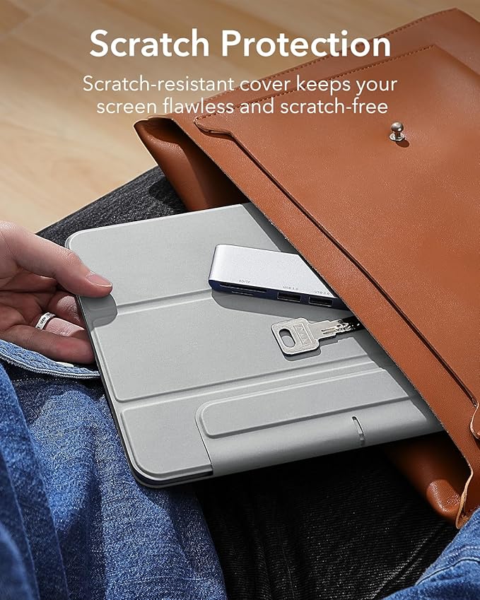 ESR for iPad Pro 13 Inch Case (M5/M4) 2025/2024, Powerful Magnetic Attachment, Slim Trifold Stand Case, Supports Pencil Pro & Pencil(USB-C), Auto Wake/Sleep, Rebound Series, Grey
