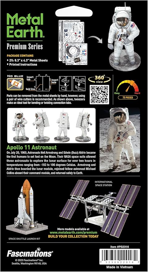 Metal Earth Premium Series Apollo 11 Astronaut 3D Metal Model Kit Fascinations