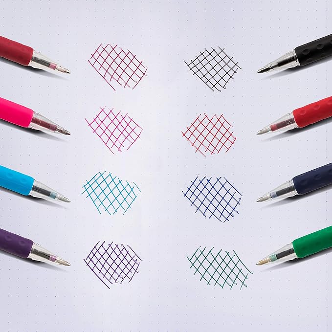 Pentel RSVP Ballpoint Pen, (1.0mm) Medium Line, Assorted Ink (BK91BP5M) (Pack of 1, 5 Count Total)