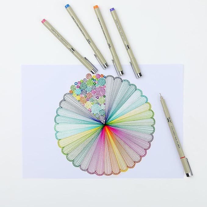 Mr. Pen- Drawing Pens for Artists, 0.45mm, 8 Pack, Colorful Artist Pens, Micro Pens for Drawing, Ink Pens for Drawing, Sketch Pens, Micro Pen, Fineliner Pens, Bible Journaling Pens, Fine Point