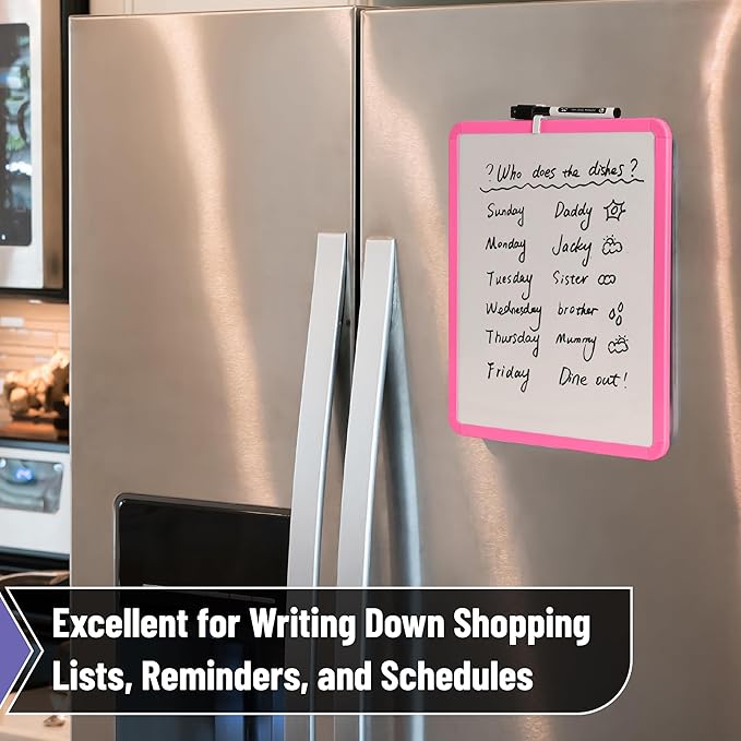 Mr. Pen- Dry Erase Board, 14” x 11” with a Black Dry Erase Marker, Small Mini White Board for Students
