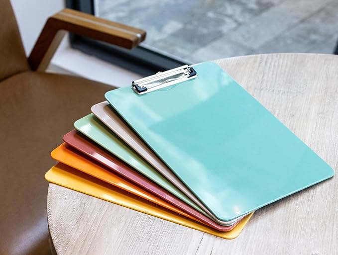 Clipboards β Set of 12 Plastic Clip Boards 8.5x11 Bulk | Colored Acrylic Clipboards for Classroom, Boho Classroom Decor, Teacher Supplies | Cute Clip Board for Kids, Office, Coaching, Medical, School