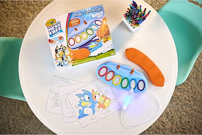 Crayola Bluey Color Wonder Magic Light Brush, Mess Free Painting Station for Kids, Essential Easter Basket Stuffers & Gifts, Toddler Bluey Toys & Activities, Ages 3+