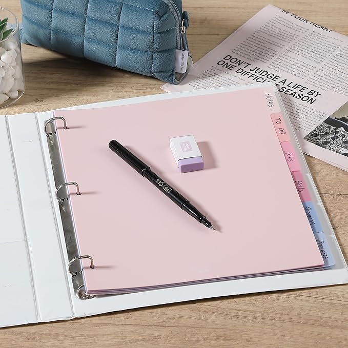 Mr. Pen- Binder Dividers, 6 Tab Dividers, Pack of 2 Sets (12 Dividers Total), Dividers