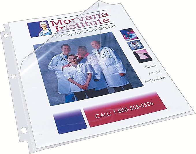 Avery Diamond Clear Quick Load Sheet Protectors, Top & Side Load, 50 Document Protectors (73802)