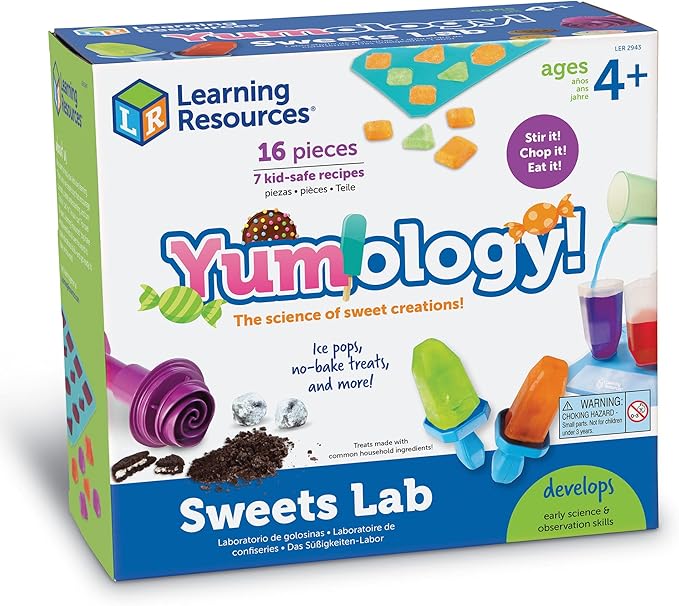 Learning Resources Yumology Science Sweets Lab,STEM Toys, Candy Experiments, Science Kit for Kids, Fun Gifts for Kids, 16 Pieces, Ages 4+