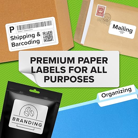 DYMO®-Branded LabelWriter Mailing Address Labels for LabelWriter Label Printers, White, 1-1/8" x 3-1/2", 6 Rolls of 350 (2100 Total)