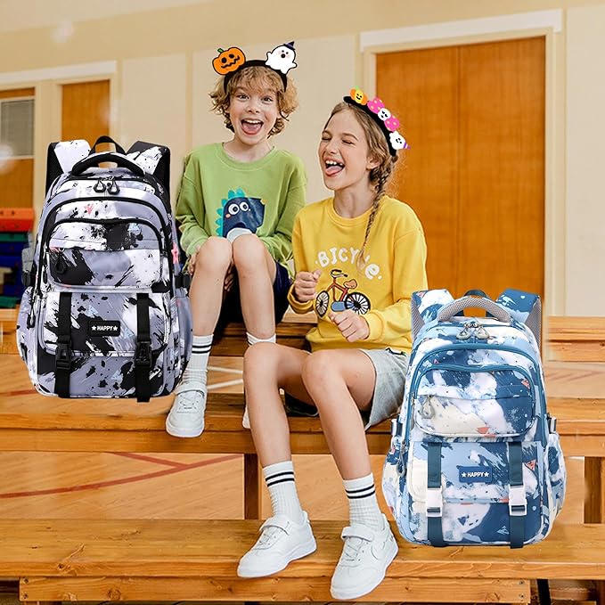 MITOWERMI Kids Backpack Bookbag for Boys School Bags Multi-pocket Teen Girls Backpack for School Elementary Students Schoolbags Boys Back packs (Blue)
