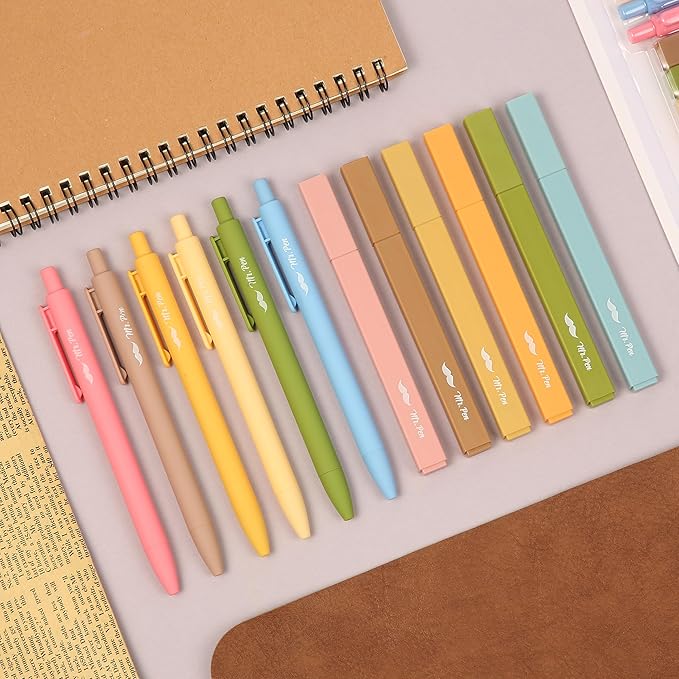 Mr. Pen- Aesthetic Highlighters and Gel Pens, 12 Pack, Bright Colors No Bleed, Colorful Ink, Cute Pens for Bibles