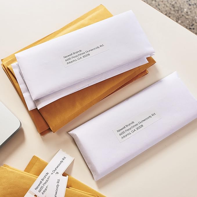 DYMO Authentic LW Mailing Address Labels for LabelWriter Label Printers, White, 1-1/8" x 3-1/2", 12 Rolls of 350 (4200 Total)