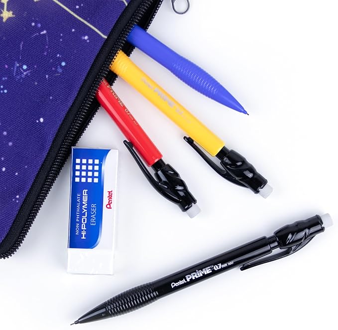 Pentel Prime Mechanical Pencil 0.7mm, Black Barrel, Box of 12 (AX7A)