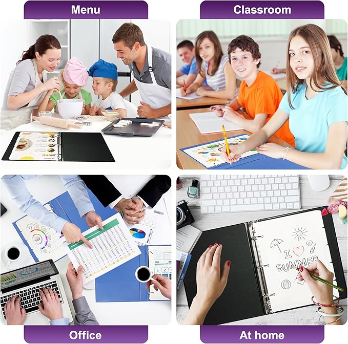Binder Dividers with Tabs for 3 Ring Binder, 8.5 x 11 Paper Binder Dividers with Tabs 5 Tab Dividers for 3 Ring Binder, 20 Sets Page Dividers for School, Office and Home, 100 Dividers