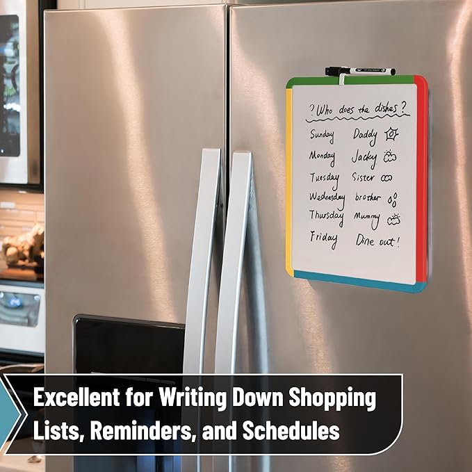 Mr. Pen- Dry Erase Board, 14” x 11” with a Black Dry Erase Marker, Small Mini White Board for Students