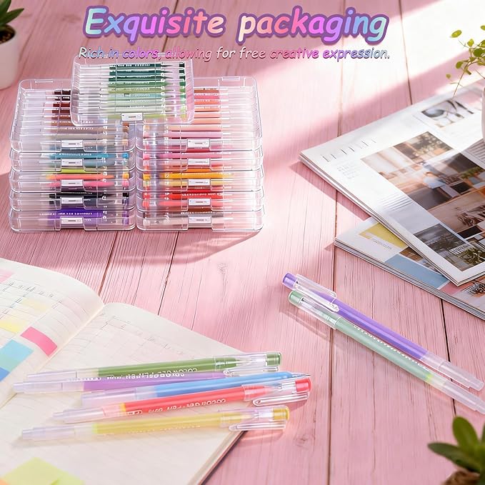168 Pack Gel Pens For Coloring, Gel Colored Pens Marker for Adult Coloring Books, 0.6mm Fine Point Pens for Black Paper, Writing, Journaling, Drawing, Art Supplies