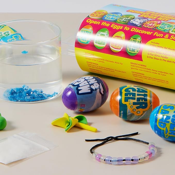 JOYIN 8 Pcs Easter Science Experiment Eggs, Colorful Eggs Prefilled with Science Activity Kit, Easter Hunt, Basket Stuffer Filler, Party Favor, STEM Project Gifts for Boys & Girls