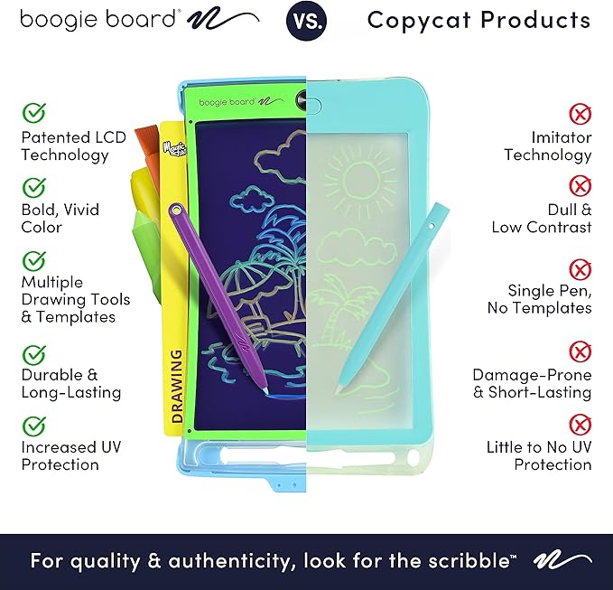 Boogie Board Sketch Studio Kids Authentic Drawing Tablet Activity Kit Includes 10 inch Reusable Drawing Board with Erase-Lock, Drawing Templates and Stylus for Kids Ages 4+